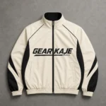 Cream & Black Racing Jacket | Unisex