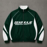 Green & White Racing Jacket | Unisex