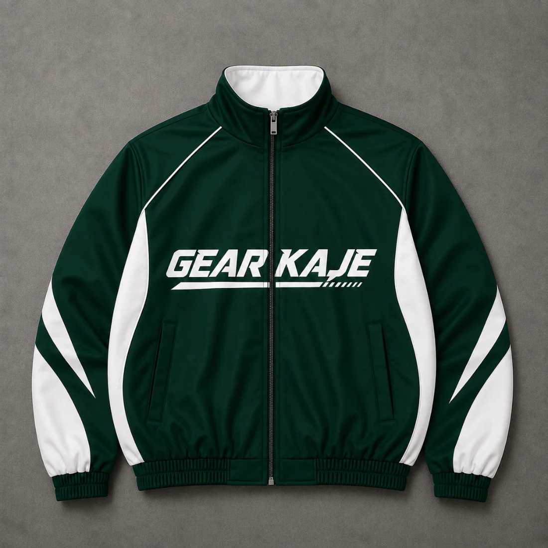 130 Green & White Racing Jacket | Unisex - Image 1