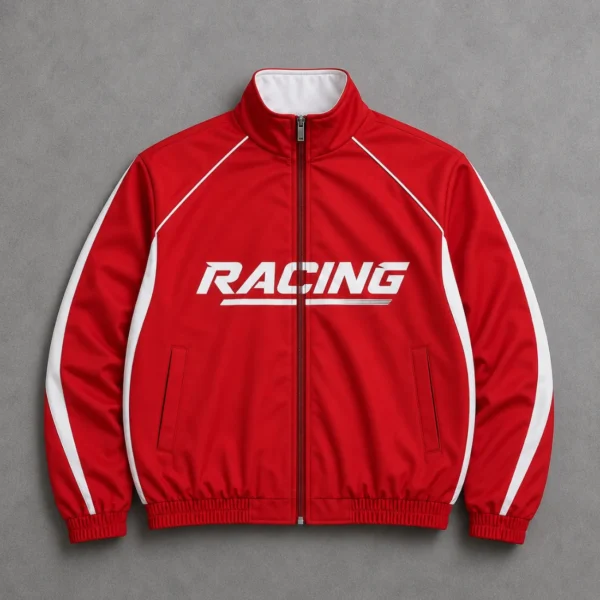 Red & White Racing Jacket | Unisex