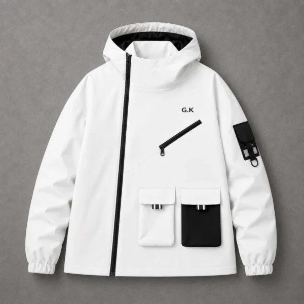 Urban Edge Asymmetric Utility Hooded Jacket