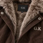 Brown Sherpa Hooded Bomber Jacket - Image 2