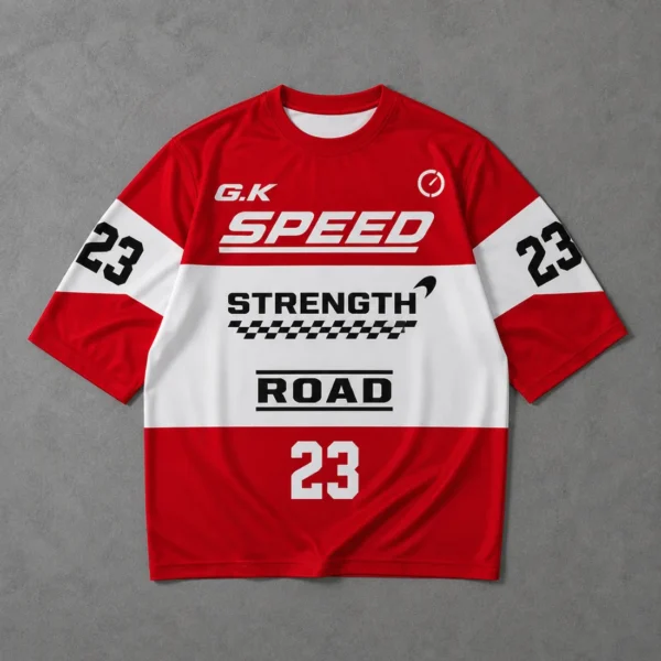Red Racing Jersey T-Shirt – GK-23 Velocity Strength