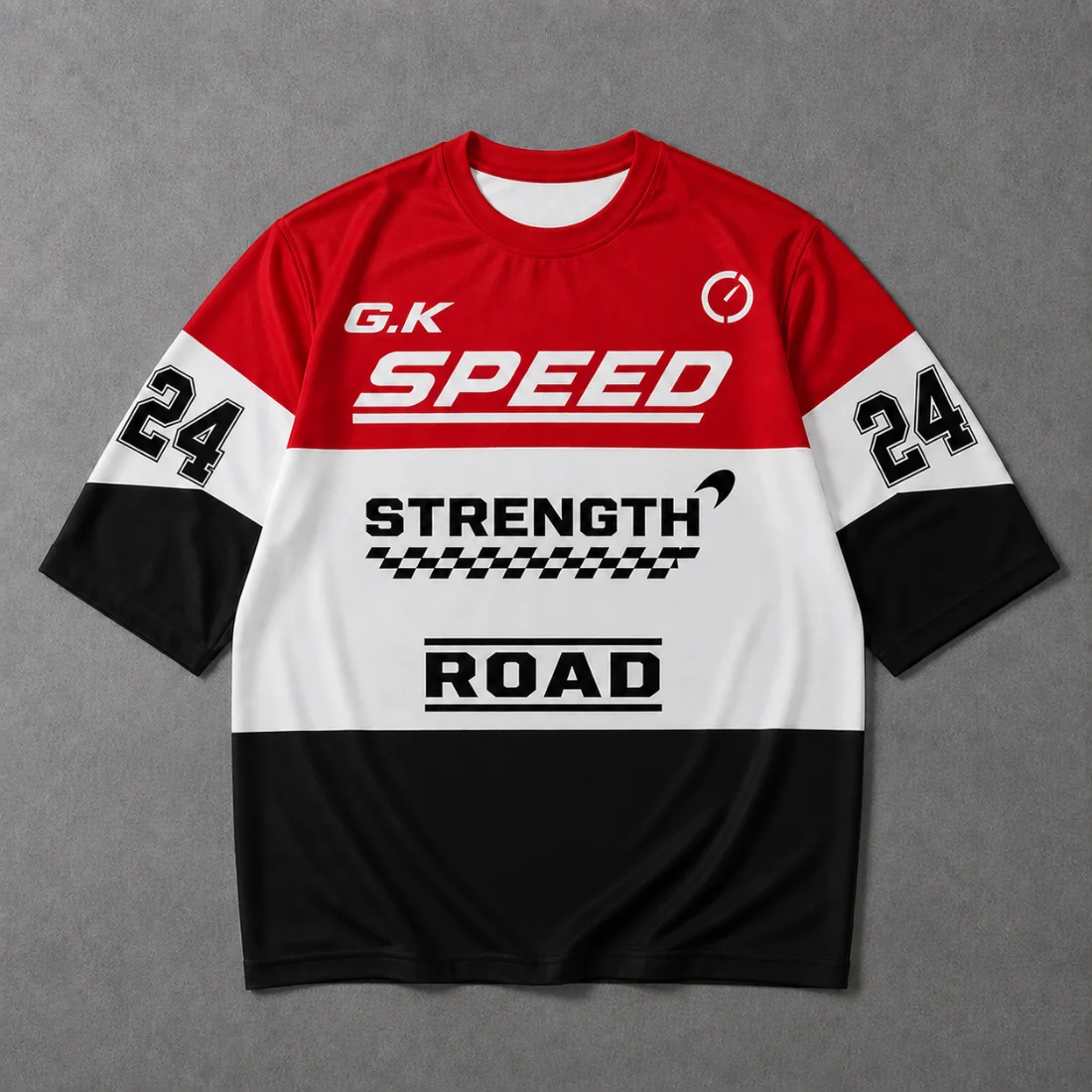 78 Red Black Racing Jersey T-Shirt – GK-24 Speed Jersey - Image 1