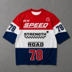 Red White Blue Velocity Strength Racing Jersey