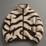 Shadow Sherpa Fleece Jacket with Full-Zip Front